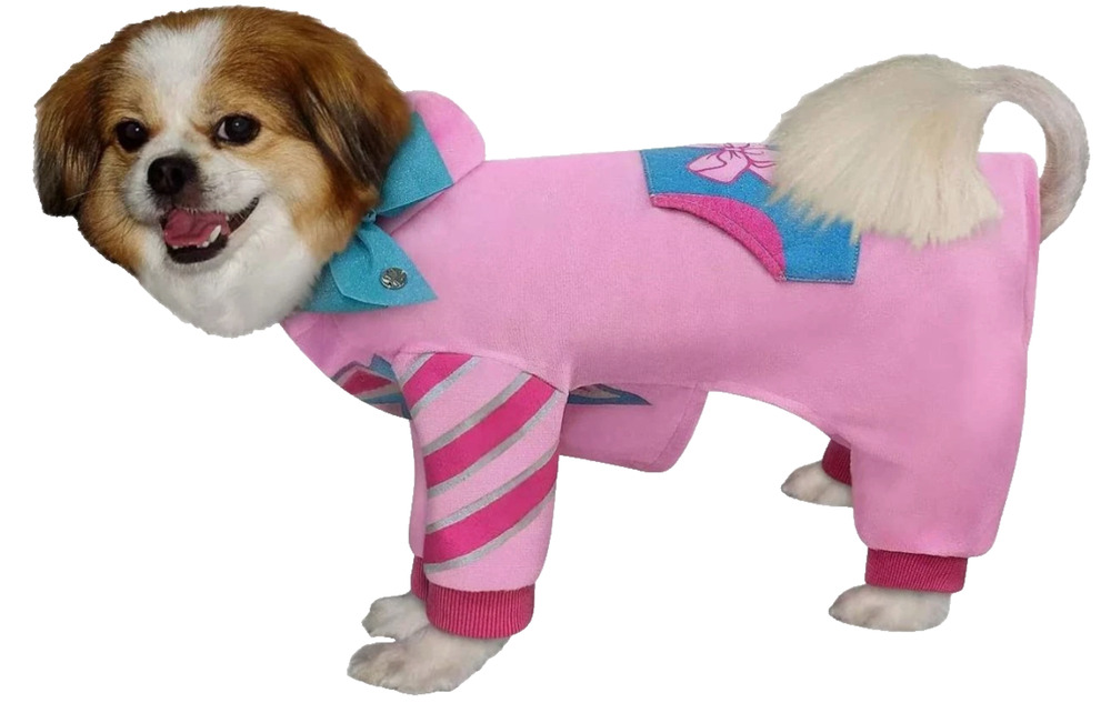 Nickelodeon JoJo Siwa Dog Pet Costume Hooded Jumpsuit (XLg)